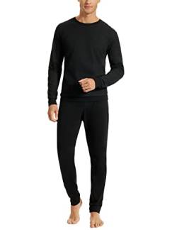 Uncover by Schiesser Herren Pyjamas Schlafanzug lang, Schwarz, 58 EU von Uncover by Schiesser