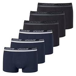 Uncover by Schiesser - Retro Shorts/Pant - 6er Pack (S Schwarz/Blau) von Uncover by Schiesser