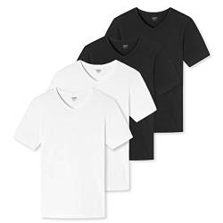 Uncover by Schiesser - Unterhemd/Shirt Kurzarm - 4er Pack (3XL Schwarz/Weiß) von Uncover by Schiesser