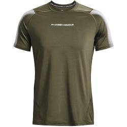 UA HG Armour Nov Fitted Kurzarm T-Shirt - 1377160, Farbe:Khaki, Textil:L von Under Armour