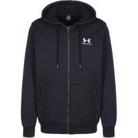 UNDER ARMOUR Sweatjacke "Essential Fleece Full Zip", geteilte Kängurutasche, Kapuze, für Herren, schwarz, M von Under Armour