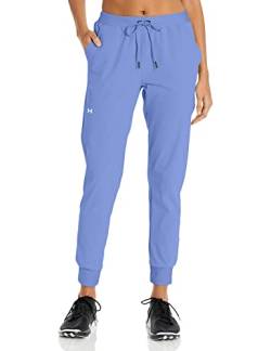 Under Armour Damen Armour Sport Woven Pants, (495) Baja Blue / Metallic Silber, S von Under Armour