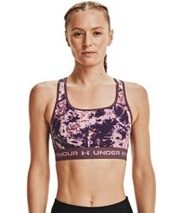 Under Armour Damen Crossback Bedruckt Sport BH Workout Asche Pflaume XS von Under Armour