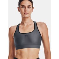 Under Armour Heatgear Mid Padless Sport-BH Damen in grau von Under Armour