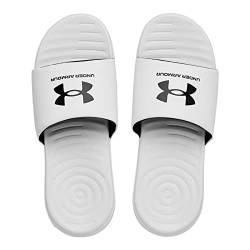 Under Armour Herren Badeschuhe Poolsandalen Ansa Fixed Slides, Farbe:Weiß, Artikel:-103 White/Black, Schuhgröße:EUR 45 von Under Armour