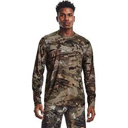 Under Armour Herren Iso-chill Brush Line Langarm-T-Shirt Sweatshirt mit Rundhalsausschnitt, Ua Forest All Season Camo (994)/Schwarz, Medium von Under Armour