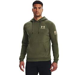 Under Armour Herren New Freedom Flag Hoodie Hemd, Marine Od Green (390) / Desert Sand, Small von Under Armour