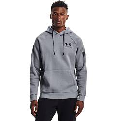 Under Armour Herren New Freedom Flag Hoodie Hemd, Stahl (036)/Schwarz, Small von Under Armour