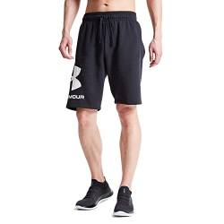 Under Armour Herren Rival FLC Big Logo Fleece Shorts - Schwarz/Onyx Weiß - L von Under Armour