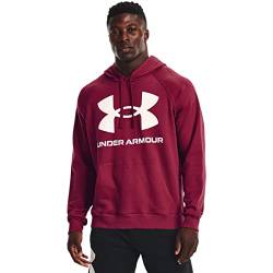 Under Armour Herren Rival Fleece Big Logo Hoodie Kapuzenpullover, Black Rose Onyx White (1357093-664), M von Under Armour