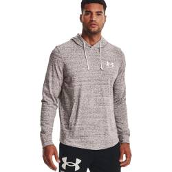 Under Armour Herren Rival Terry Long Crew Neck Hoodie T-Shirt, Onyx Weiß (112) / Team Orange, S von Under Armour