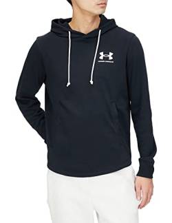 Under Armour Herren Rival Terry Long Crew Neck Hoodie T-Shirt, Schwarz (001)/Onyx Weiß, L von Under Armour