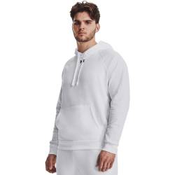 Under Armour Herren UA Rival Fleece Hoodie Sweatshirt, White/Black, XL von Under Armour