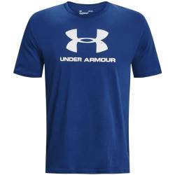 Under Armour Herren UA Sportstyle Logo SS T-Shirt, Blue Mirage/White/White, M von Under Armour