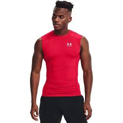 Under Armour Herren Ua Hg Armour Comp Sl atmungsaktives Tank Top, komfortables Funktionsshirt,Rot (600)/Weiß,Medium Tall von Under Armour