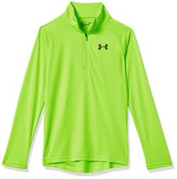 Under Armour Jungen Tech 2.0 1/2 Zip Langarmshirt (1er Pack), (369) Lime Surge / Schwarz, 110 cm von Under Armour