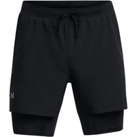 Under Armour Launch 5 Inch 2-in-1 Shorts Herren in schwarz, Größe: M von Under Armour