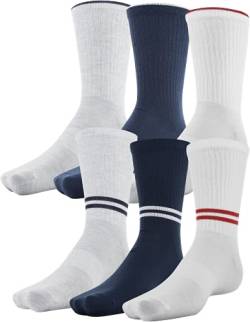 Under Armour Men's Essential Crew Sock, 6-Pairs, White Assorted, Large von Under Armour