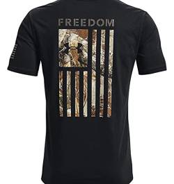 Under Armour Men's New Freedom Flag Camo T-Shirt , Black (002)/Brown Umber , Small von Under Armour