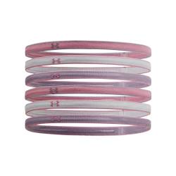 Under Armour Mini-Stirnbänder für Damen, 6 Stück, (698) Pink Elixir/Violett/Violett, Einheitsgröße von Under Armour