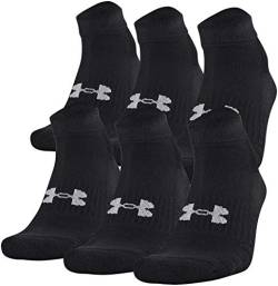Under Armour Training Cotton Lo Cut Socks, 6-Pairs, Black 2, Shoe Size: Mens 4-8, Womens 6-9 von Under Armour