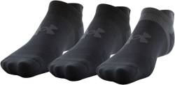 Under Armour Unisex Armourdry Run Lite No Show Tab, 3 Paar Socken, Schwarz/Jet Grey, L (3er Pack) von Under Armour