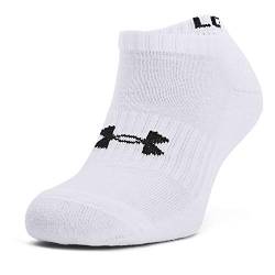 Under Armour Unisex Core No Show 3Pk Low Socks, White, X-Large von Under Armour