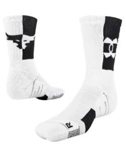 Under Armour Unisex Project Rock Playmaker Crew Socks Medium White/Black von Under Armour