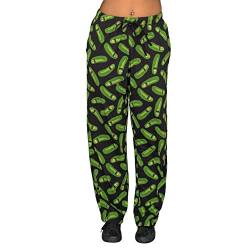 Underboss Rick and Morty Pickle Rick Black and Green Lounge Pants (Adult Large) von Underboss