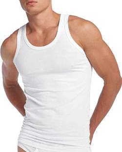 3x Mens 100% Cotton Sleeveless Vests White L von Undercover