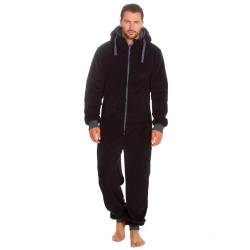 Mens Onezee Snuggle Fleece Onesie 31B1480 Black M-L von Undercover