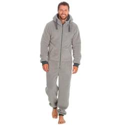 Mens Onezee Snuggle Fleece Onesie 31B1482 Grey L-XL von Undercover