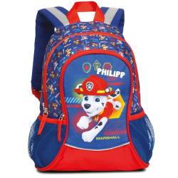 Personalisierter Kindergartenrucksack Paw Patrol - Rucksack Kinder Jungen Marshall mit Namen - Freizeitrucksack Kindergarten Kita mit seitlichen Netztaschen Vordertasche von Undercover