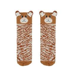 Undercover Damen Kuschelsocken mit Tiermotiv, weich, warm, in Geschenkbox, tiger, 4-7 von Undercover