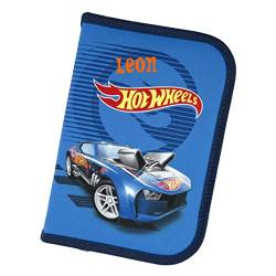 Undercover Gefüllte Hot Wheels Federmappe Jungen mit Name | Personalisierte Federtasche mit Inhalt Stiften Renn-Autos | Schüleretui Mäppchen Grundschule Schulanfang Kinder von Undercover