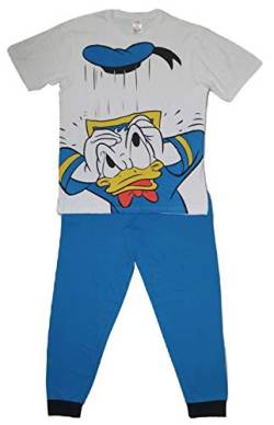 Undercover Herren-Pyjama-Set, Baumwolle, Größe S bis XL Gr. L, Donald Duck Blue (31545) von Undercover