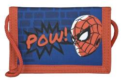 Undercover Spider-Man Geldbeutel und Brustbeutel, mit Klettverschluss und Reißverschluss, Portemonnaie Kordelband, Geldscheinfach und Münzfach für Jungen und Mädchen von Undercover
