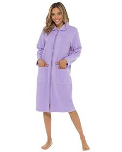 undercover lingerie Ladies Zipped Soft Fleece Dressing Gown 4045 Blue 10-12 von Undercover