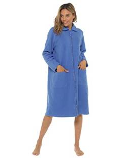 undercover lingerie Ladies Zipped Soft Fleece Dressing Gown 4045 Blue 10-12 von Undercover