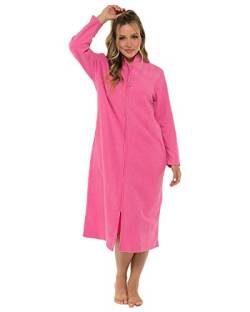 undercover lingerie Ladies Zipped Soft Fleece Dressing Gown 4045 Pink 26-28 von Undercover