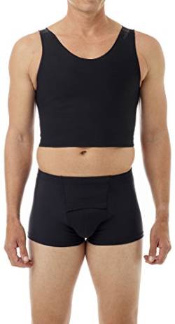 (X-Large 100cm - 110cm Chest, Black) - Underworks FTM Extreme Tri-Top Chest Binder Top 983 von Underworks