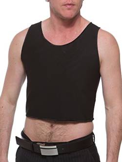 Underworks Econo High Power Chest Binder Top/Brustbinder-Top für Damen, Herren, Trans, Sport, Cosplay - Schwarz, Größe M (Medium) von Underworks