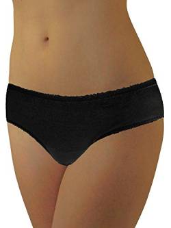 Underworks Einwegunterwäsche für Damen, 100 % Baumwolle, für Reisen, Krankenhausaufenthalte, Notfälle, 20 Stück - Schwarz - X-Large von Underworks