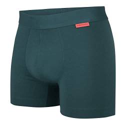 Undiemeister Herren Boxershorts aus Baumwolle/Mellowood - Premium Unterhosen für Männer - Atmungsaktive Boxershorts für optimalen Komfort - Misty Forest - Große L von Undiemeister