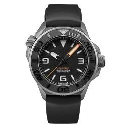 Undone AQUADEEP SIGNAL Automatik Titan Silikon Grau Schwarz Saphir Uhr Herren von Undone