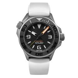 Undone AQUADEEP SIGNAL Automatik Titan Silikon Grau Weiß Saphir Herrenuhr, sand, Armband von Undone