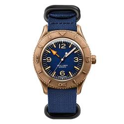 Undone Basecamp Bronze Automatik Bronze Blau Stoff Blau Vintage Unisex von Undone