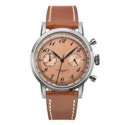 Undone Urban Chronograph Hybrid Mechanische Quarz Lachs Stahl Leder Vintage Uhr Herren von Undone