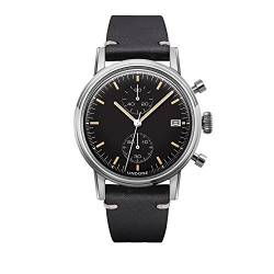 Undone "Urban Speedy Chronograph Hybrid Quarz Mechanisch Edelstahl Leder Schwarz Datum Vintage Herren Uhr von Undone