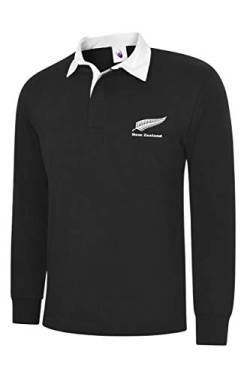 Uneeek Clothing Neuseeland Rugby-Shirts mit langen Ärmeln., Schwarz , L von Uneeek Clothing